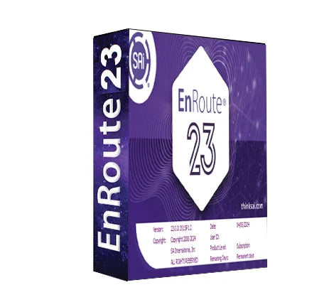 EnRoute 23 CNC logo — professional CAD/CAM software for CNC routing, 3D design, engraving, and sign production